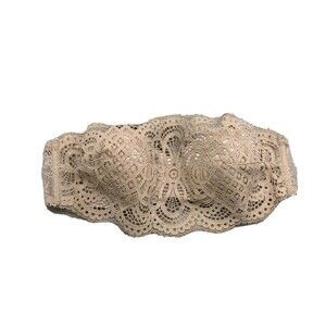 Victorias Secret Dream Angels Multi-Way Lined Underwire Lace Bra 32B Buff Lace